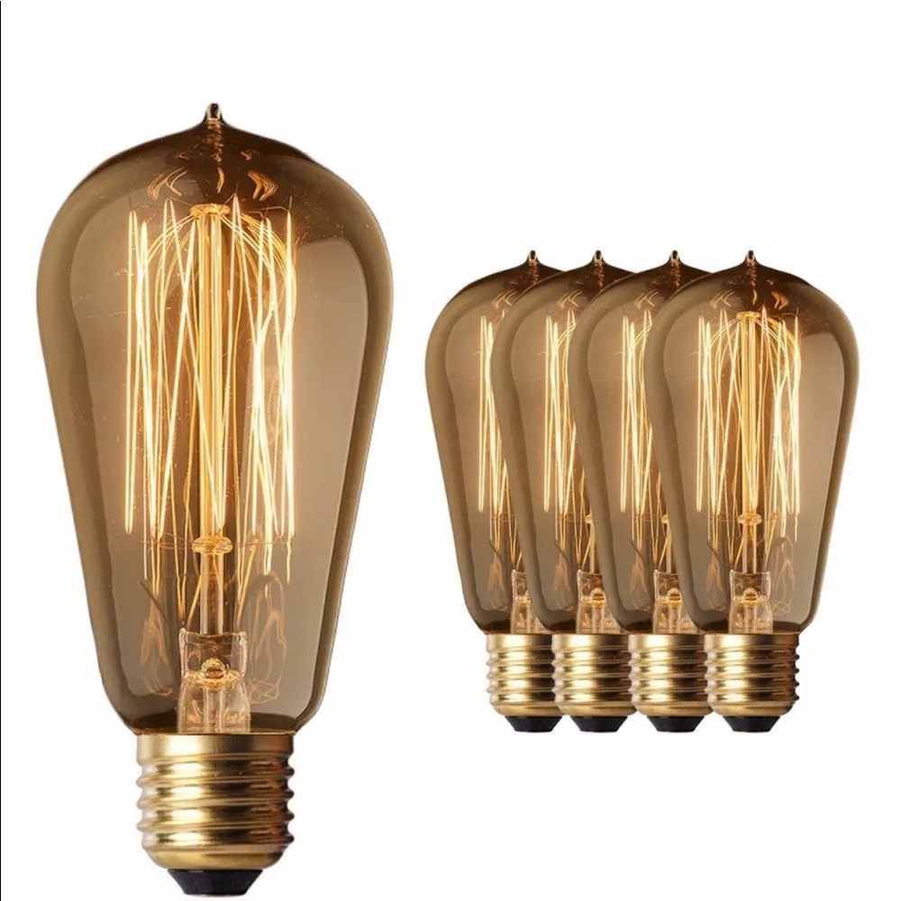 Moonrock Vintage Edison light bulb pack of 4 new
